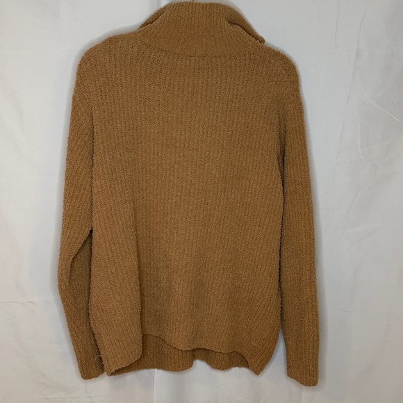 Victoria's Secret Camel Quarter Zip-Up Fleece Sweater Sweatshirt Top - Picture 5 of 7